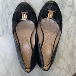 Salvatore Ferragamo Black Flats